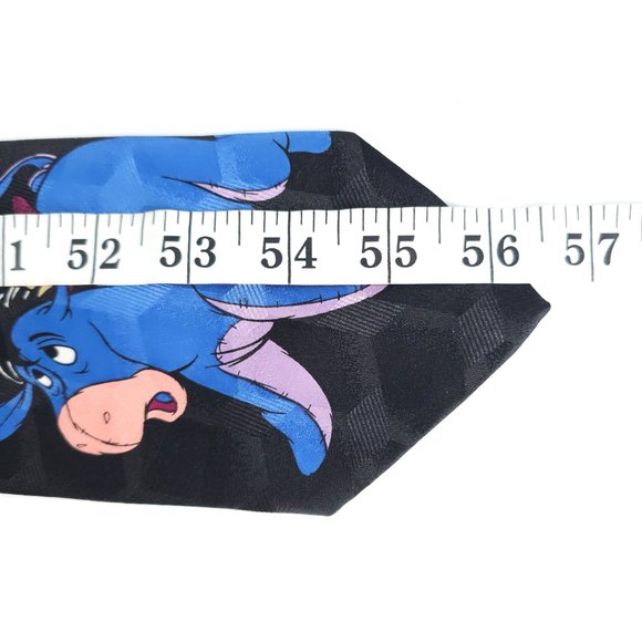 Disney Winne the Pooh Men Tie Tigger Eeyore Piglet Black Multi Size 57x4 - NWOT - Picture 7 of 7